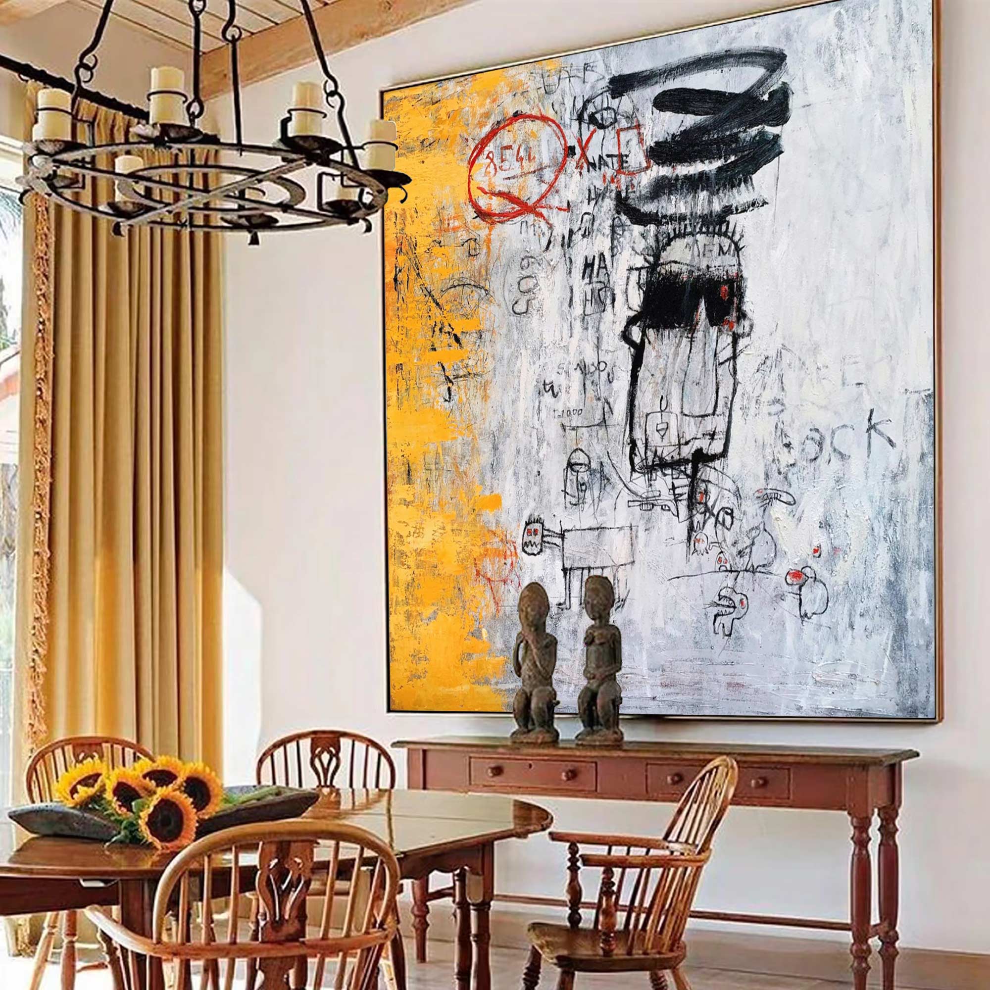 Wall Art Abstract Graffiti Modern Sketchy