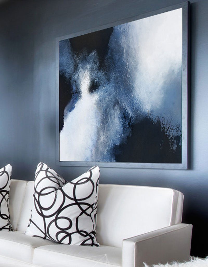Large BLue Black Abstract Art ABAH11 - Neutralighting