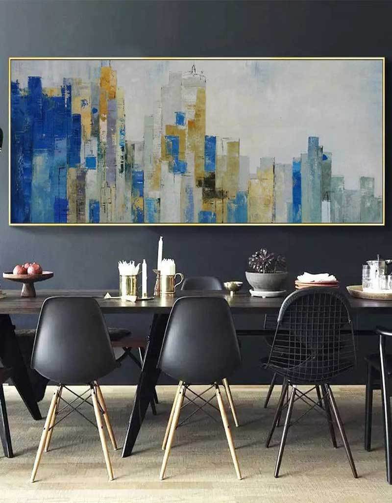Large Original Abstract Urban Skyline Art URP01 - Neutralighting