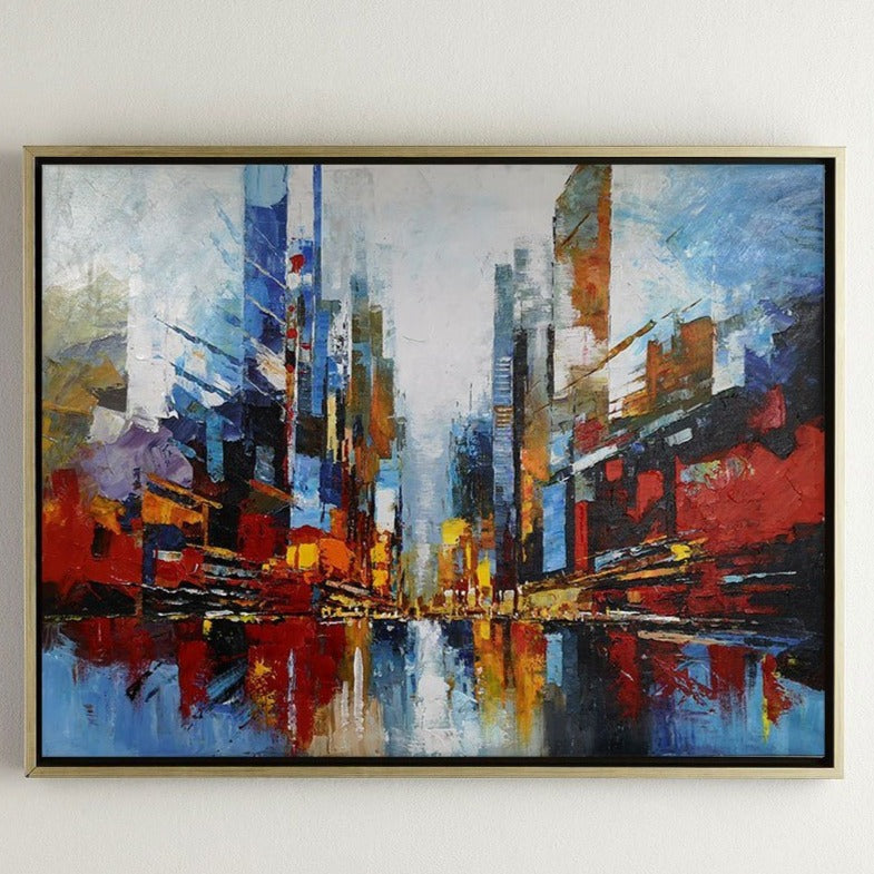 Large Abstract Urban Painting URH06 - Neutralighting