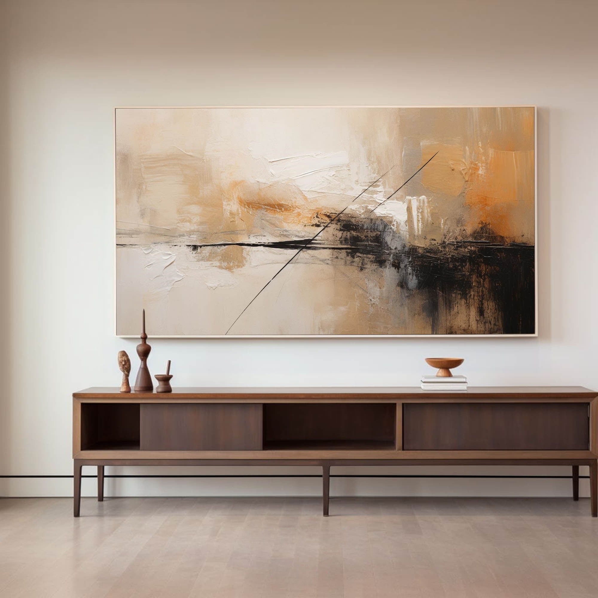 Wall Art Amber Horizon Convergence