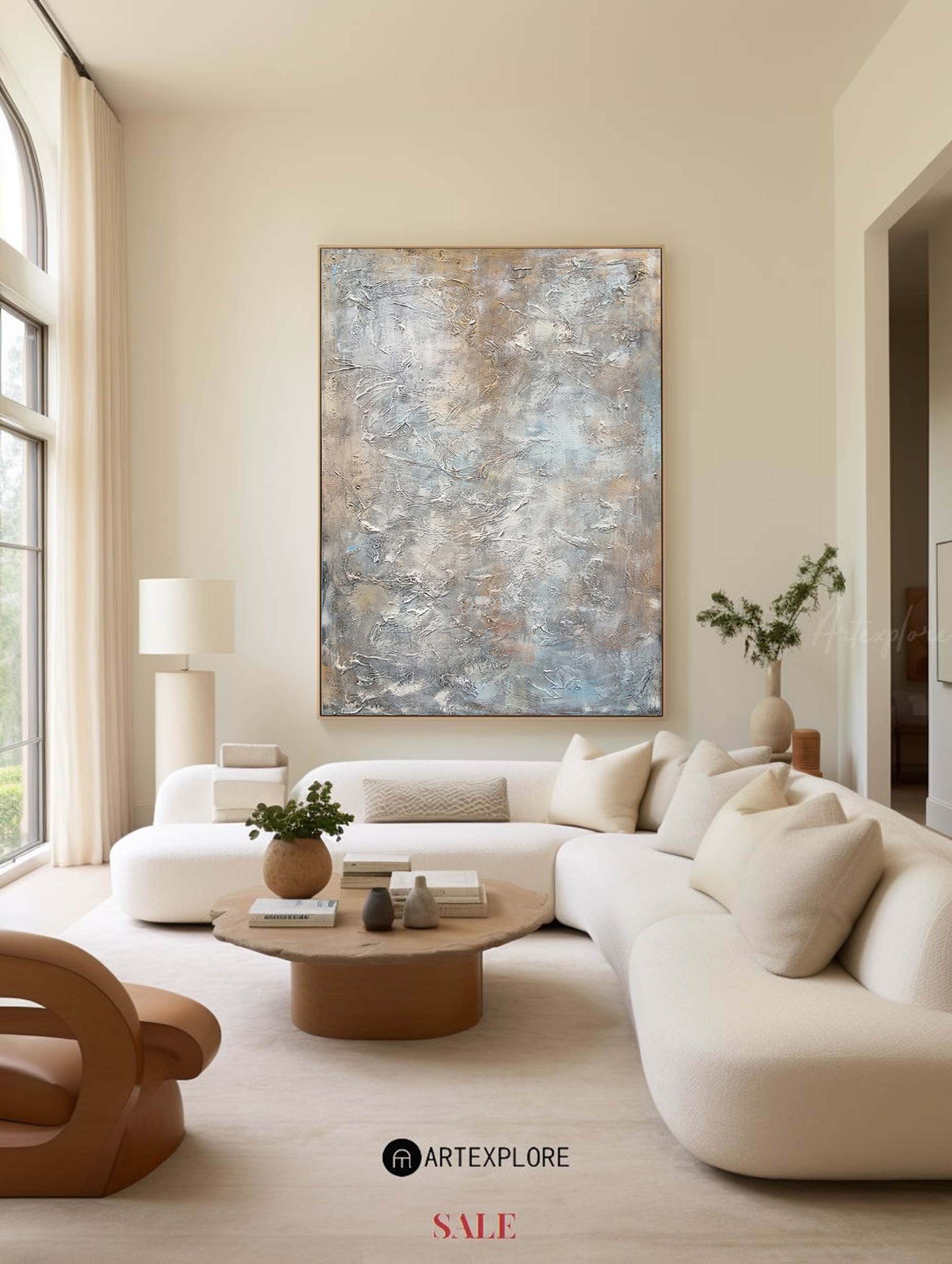 Brown Abstract Painting ABAV20 - Neutralighting