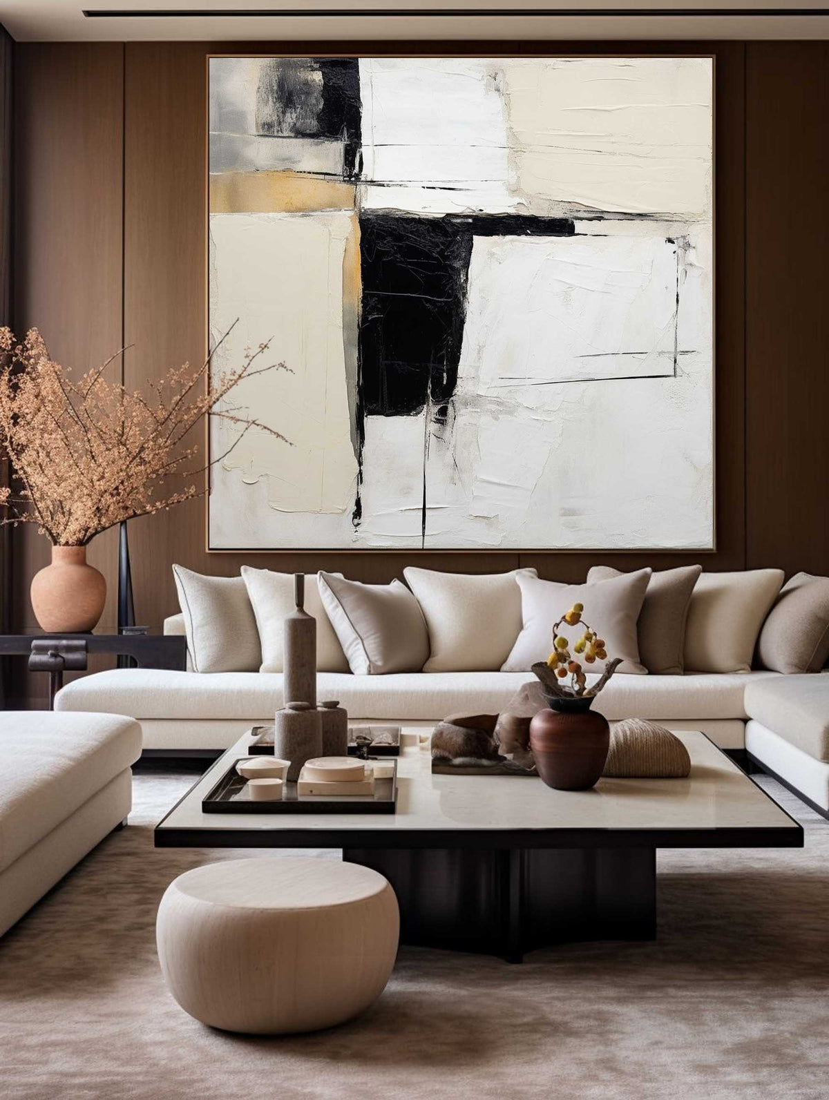 Wall Art Black Axis Geometry