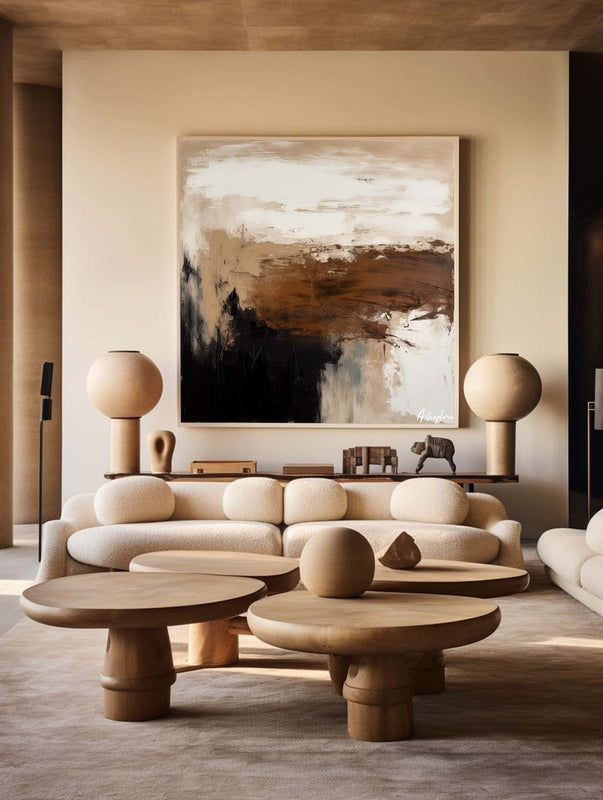 Earthy Abstract Expressionist Landscape Painting