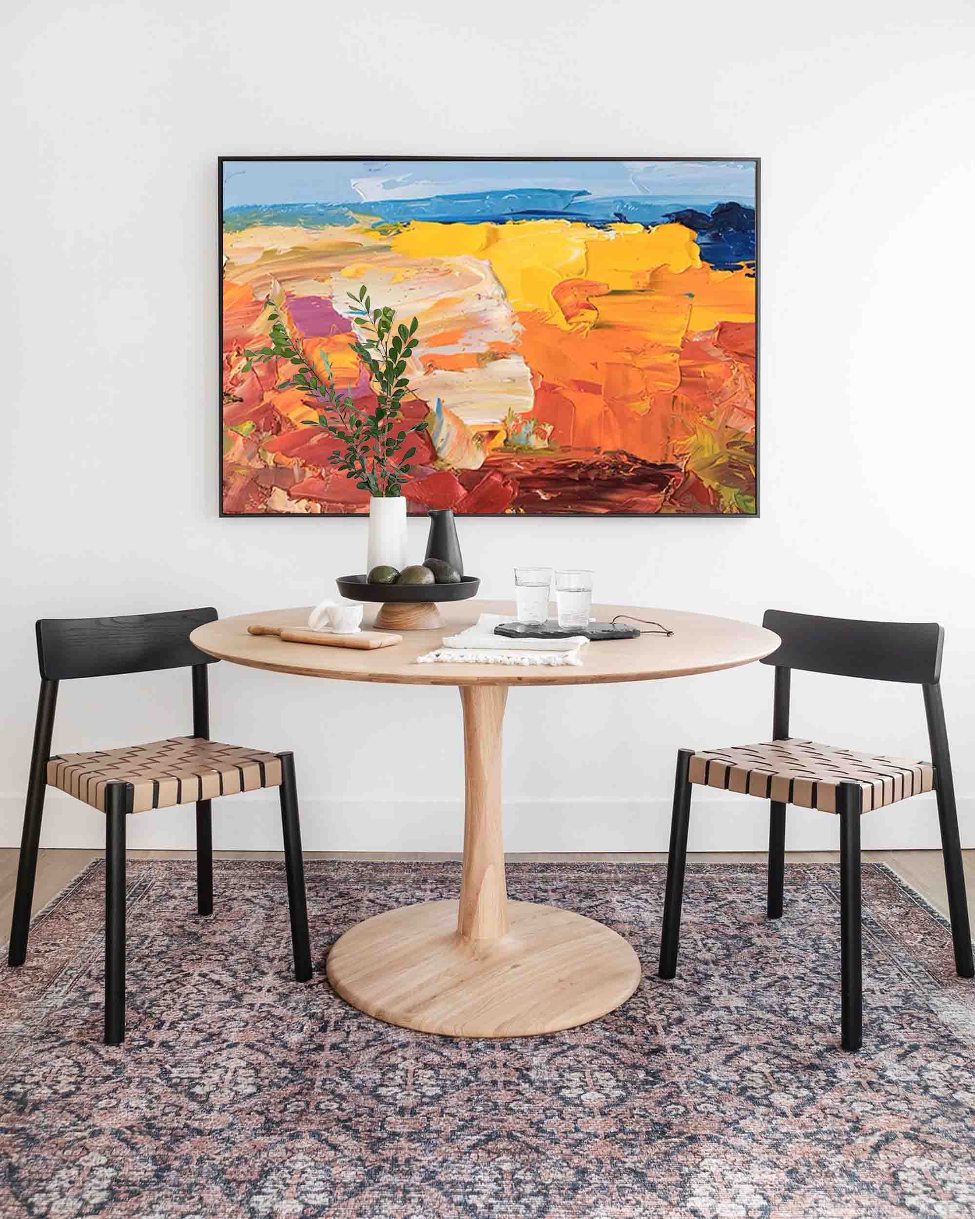Thick Textured Canyon Abstract Canvas Wall Art