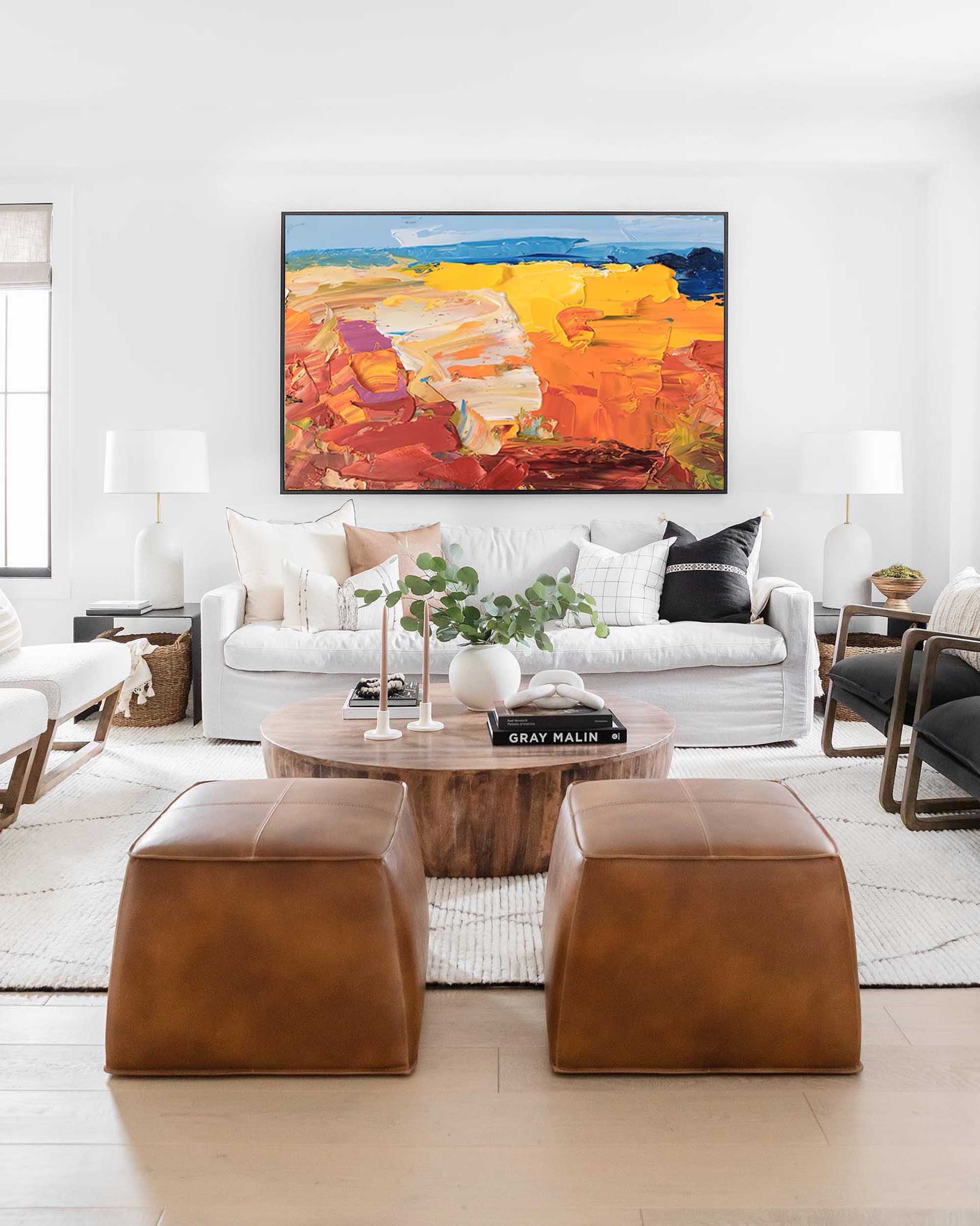 Thick Textured Canyon Abstract Canvas Wall Art