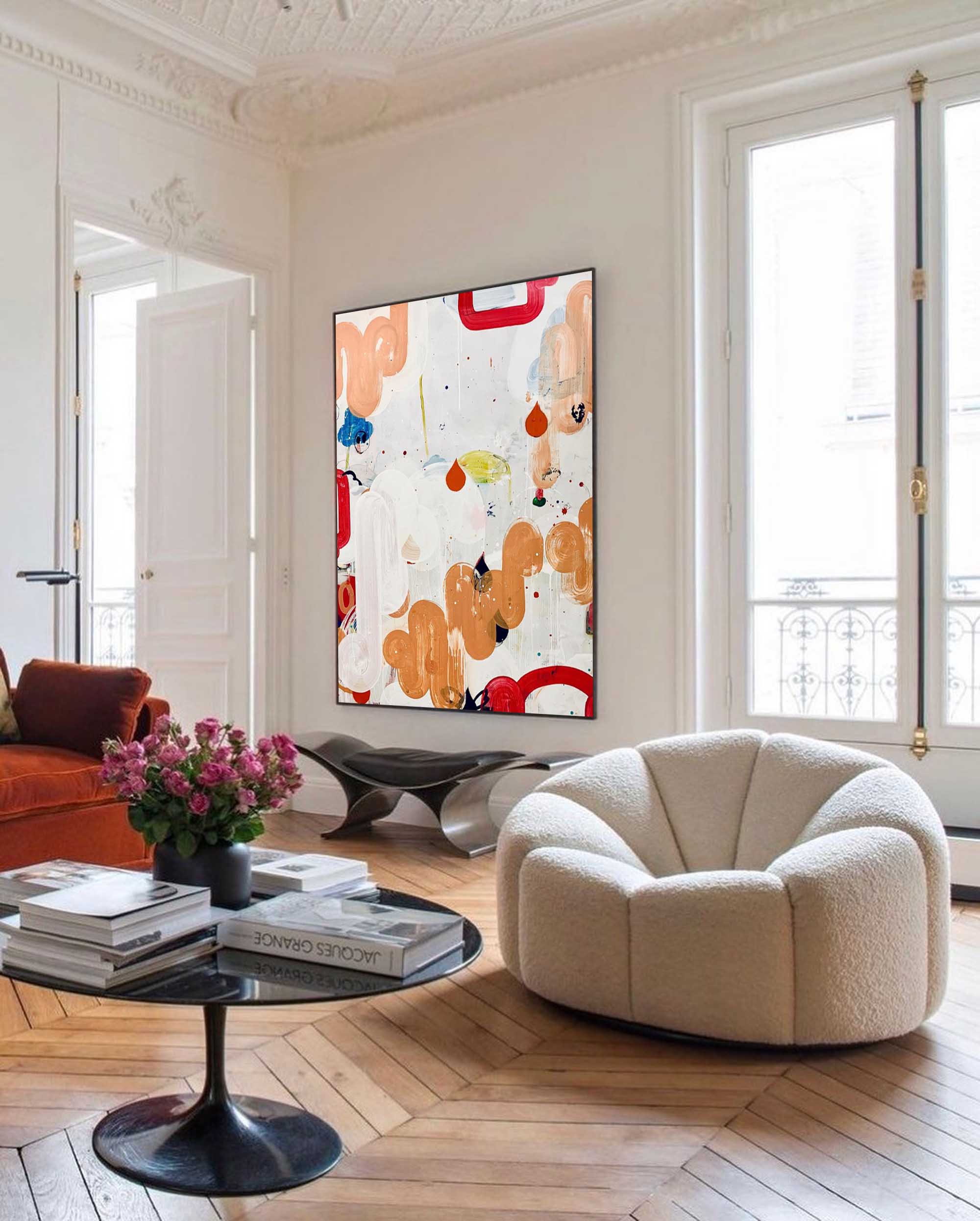 Wall Art Abstract Playful Kidult Floral Decor