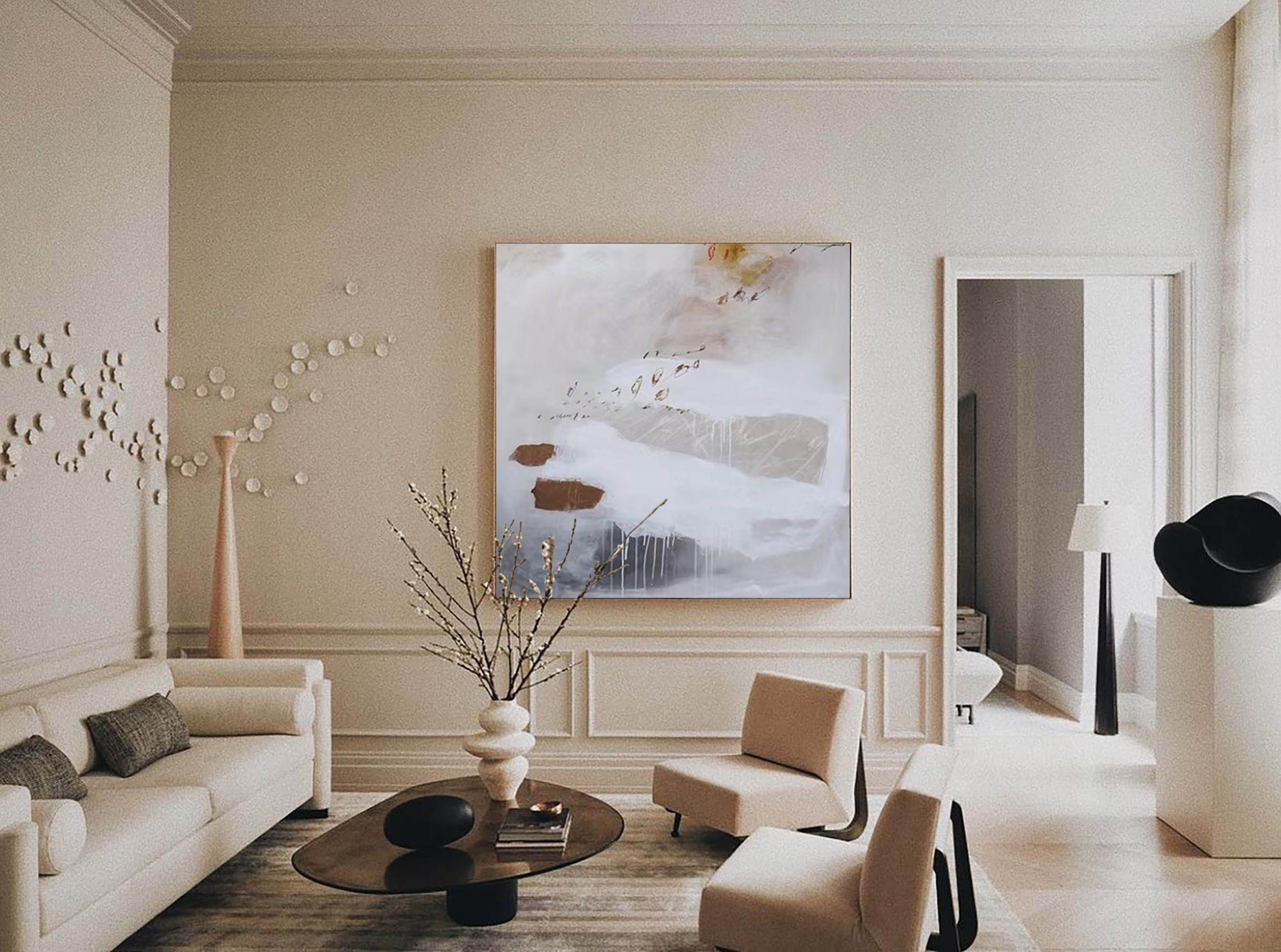 Wall Art Abstract Neutral Painting