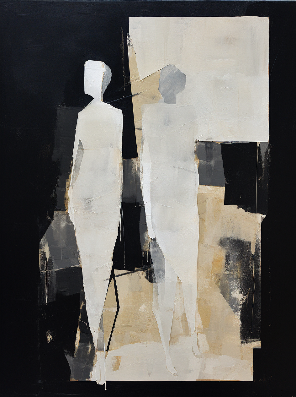 Wall Art Contemporary Figurative Minimalist Abstract Art Silhouettes