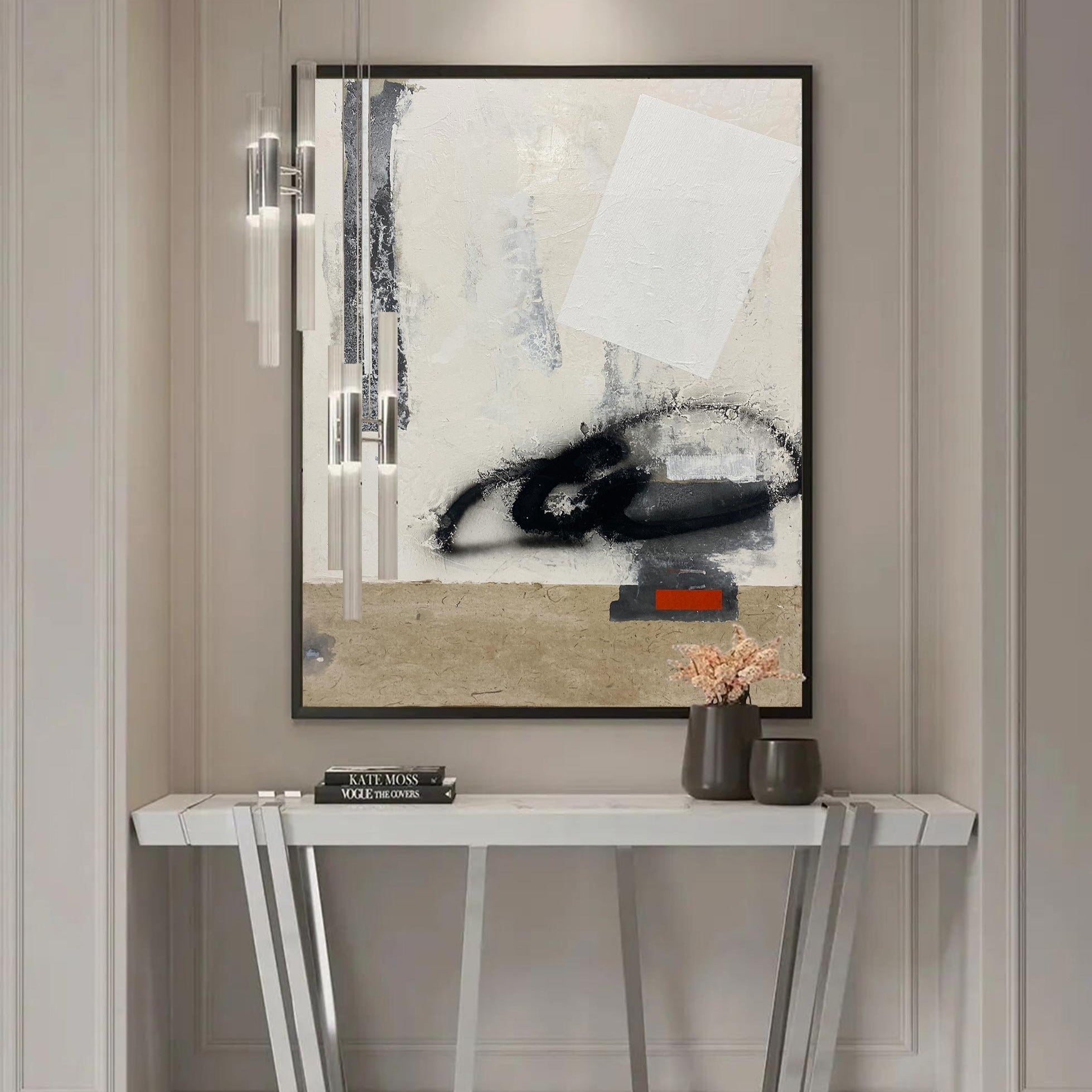 Brown Abstract Painting ABAV173 - Neutralighting