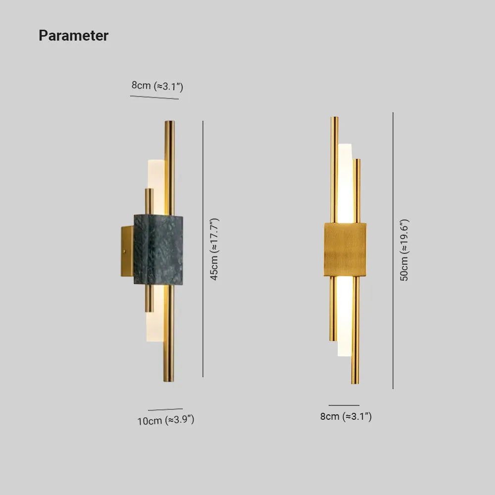 Arisha Modern Metal/Marble LED Wall Lamp - Neutralighting