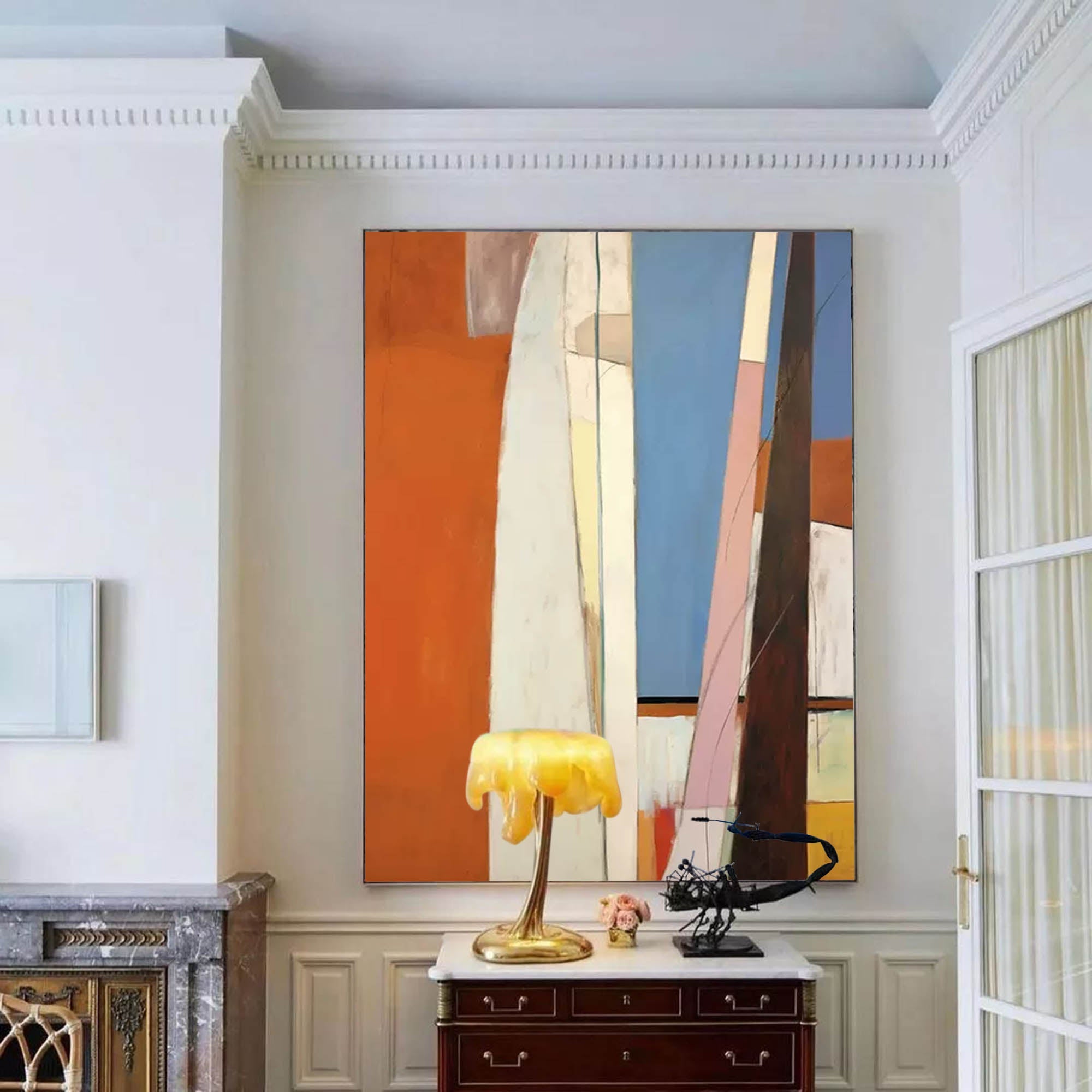 Wall Art Abstract Minimalist Geometric Linear