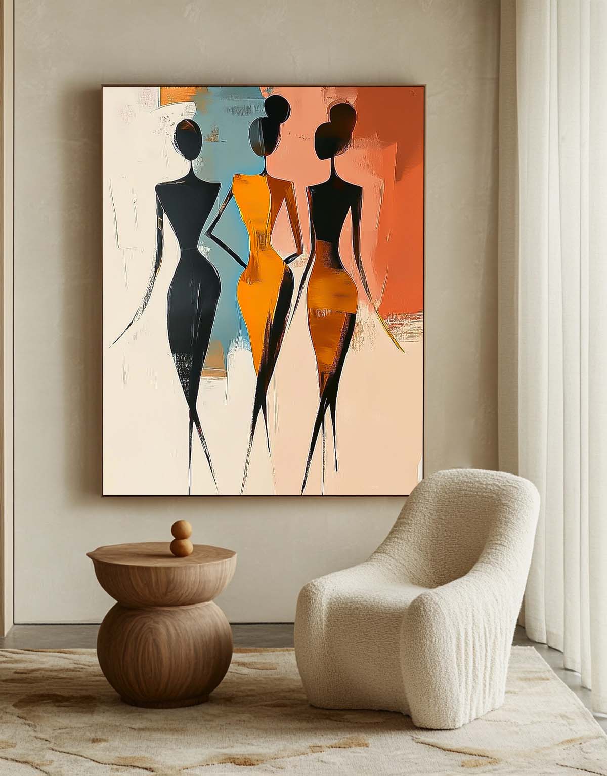 Wall Art People Abstract Expressionist Slim