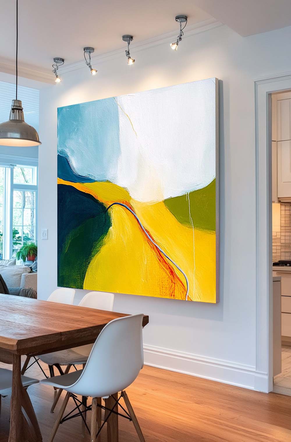 Wall Art Minimalist Soft Curved Mountain