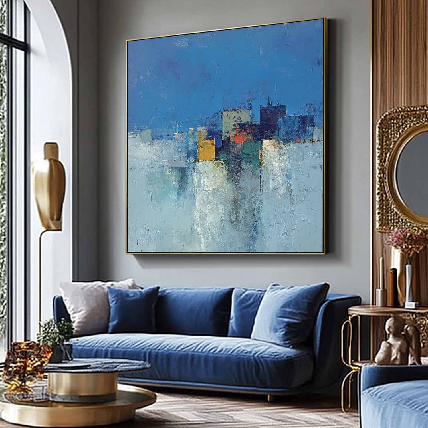 Wall Art Architecture Geometric Water Reflection