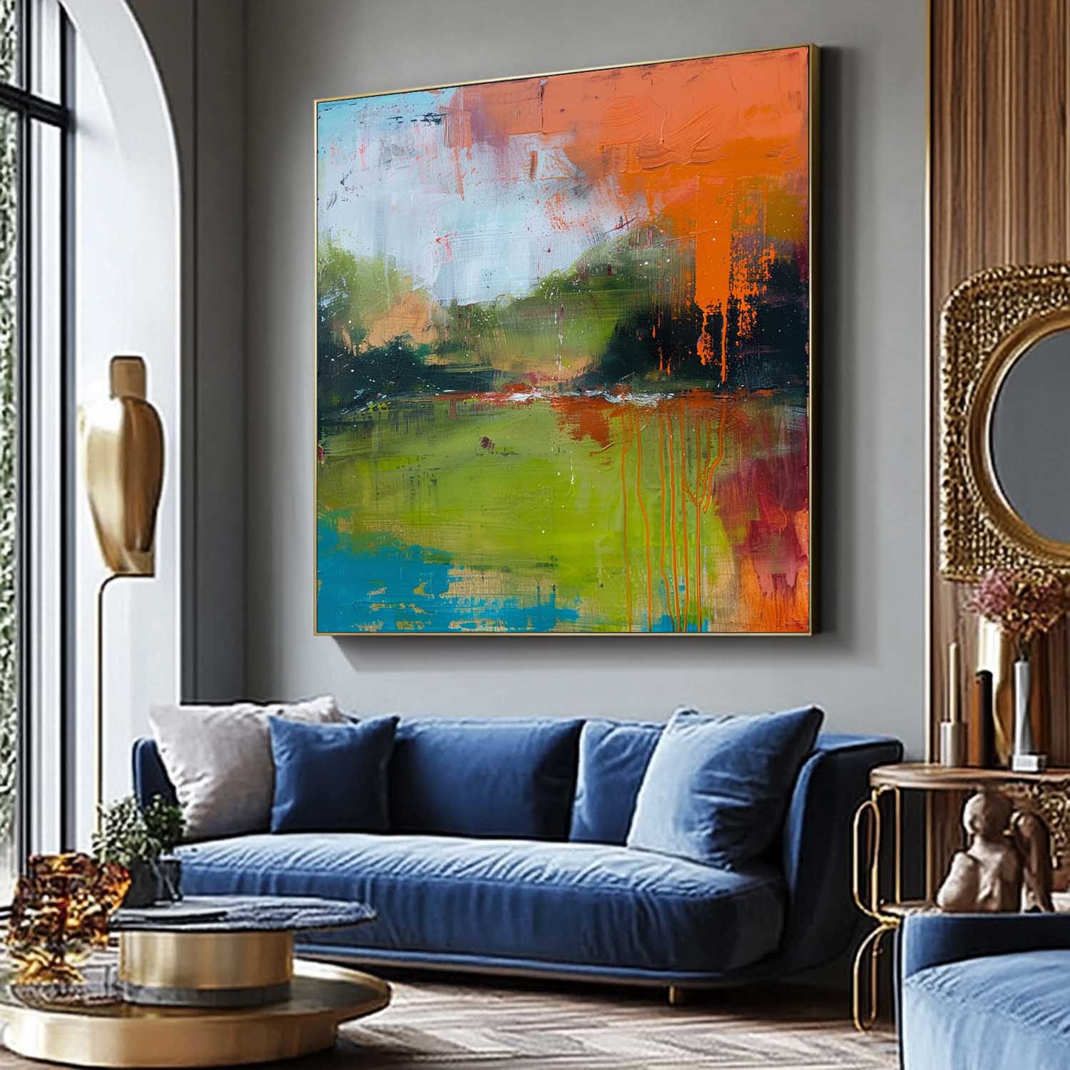 Wall Art Abstract Calm Healing Natural Landscape Oil Painting