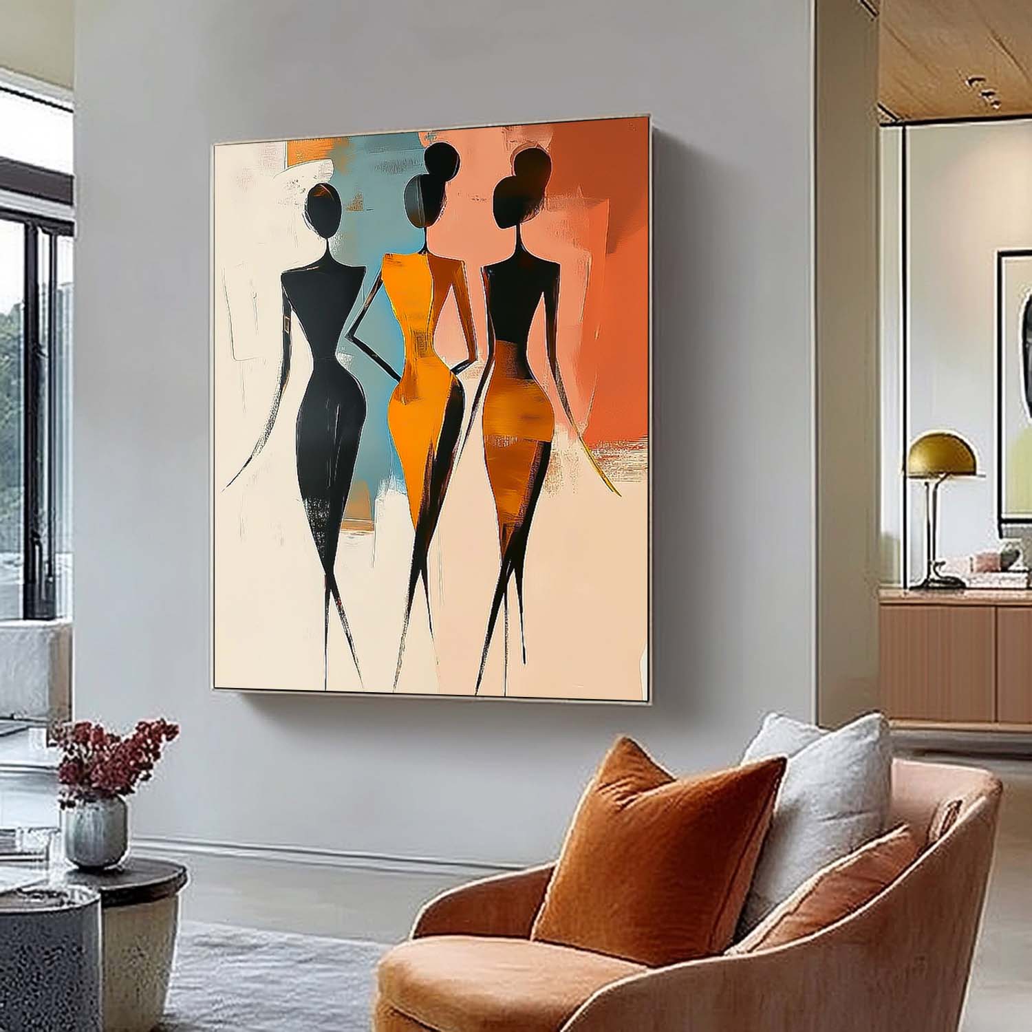 Wall Art People Abstract Expressionist Slim