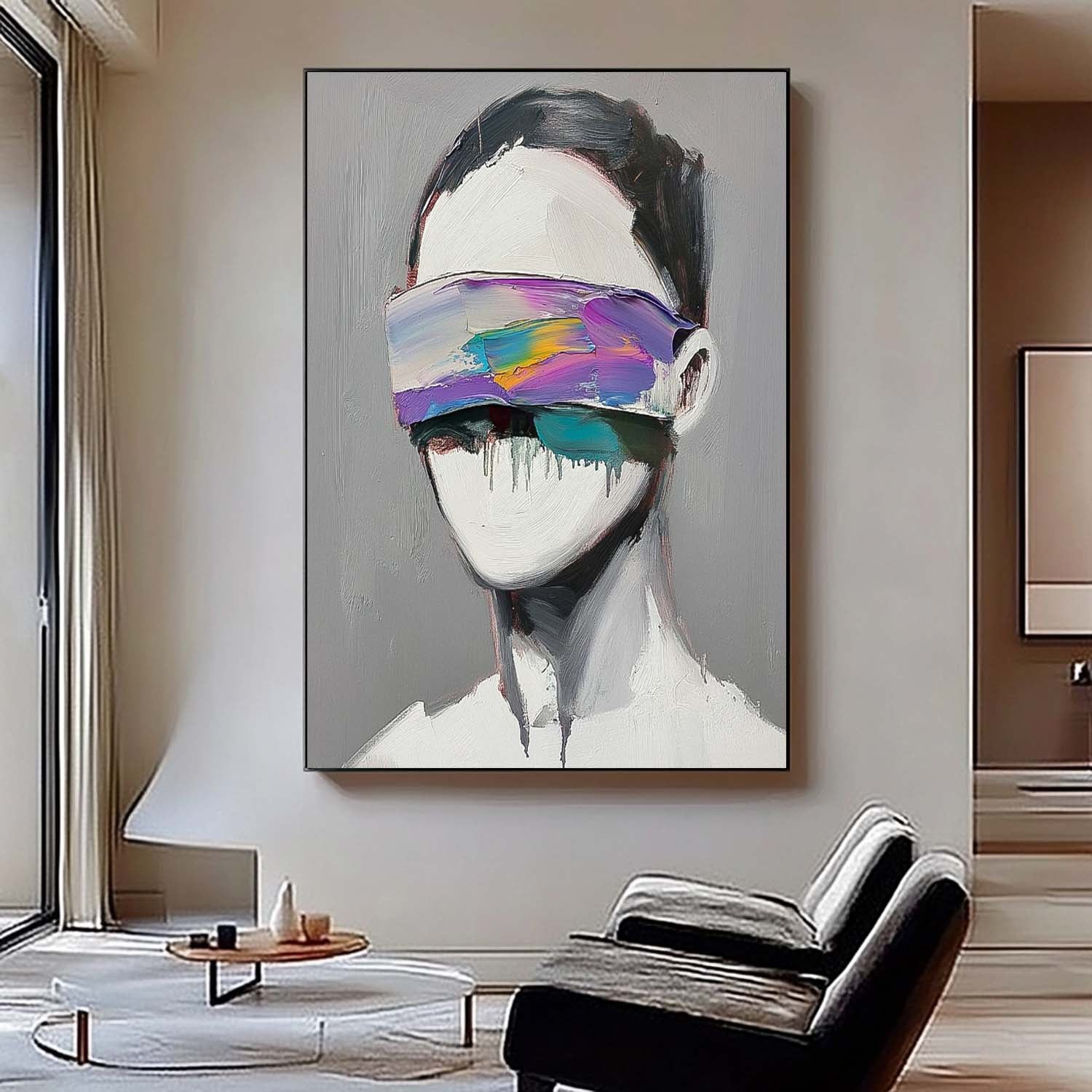 Wall Art People Scandinavian Minimalist Rainbow