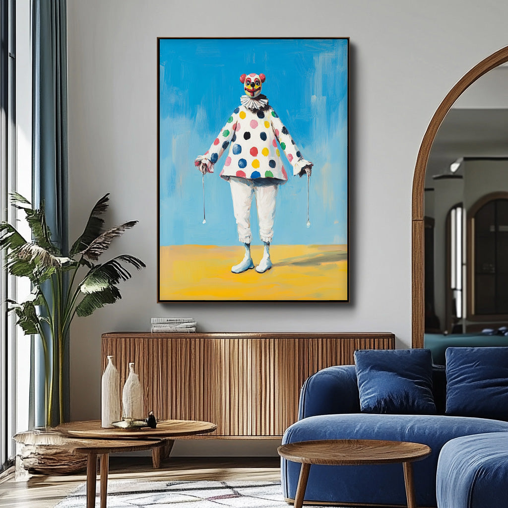 Wall Art People Dopamine Impasto Clown Abstract