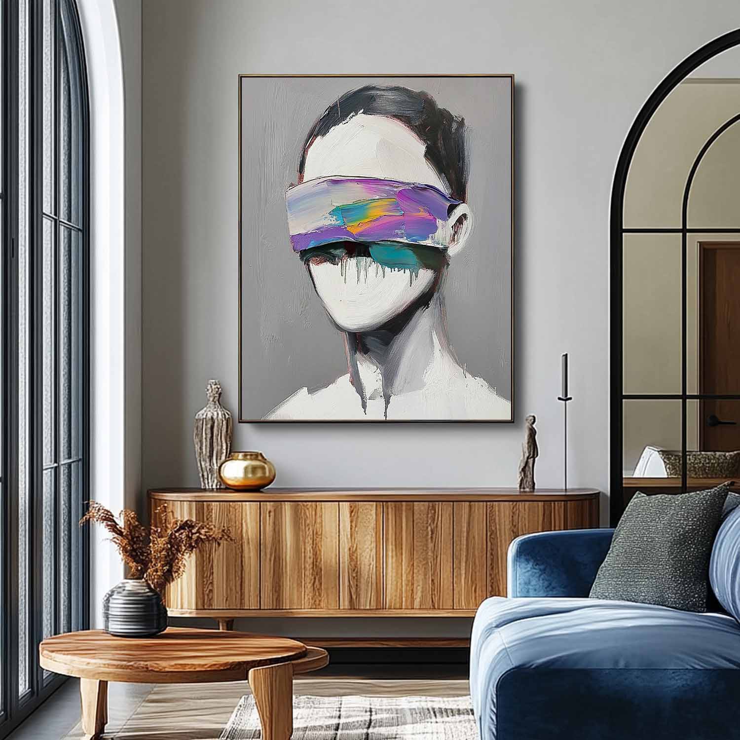 Wall Art People Scandinavian Minimalist Rainbow