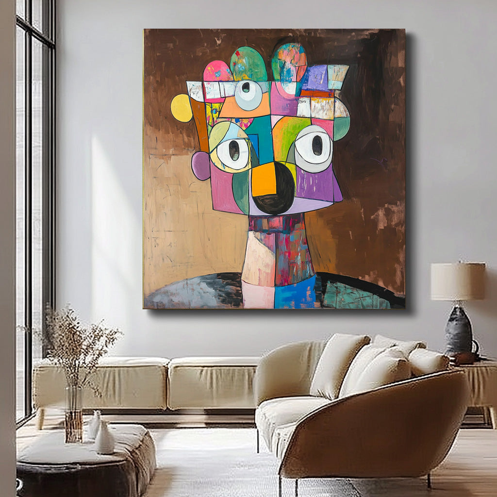Wall Art People Cubism Collage Geometric
