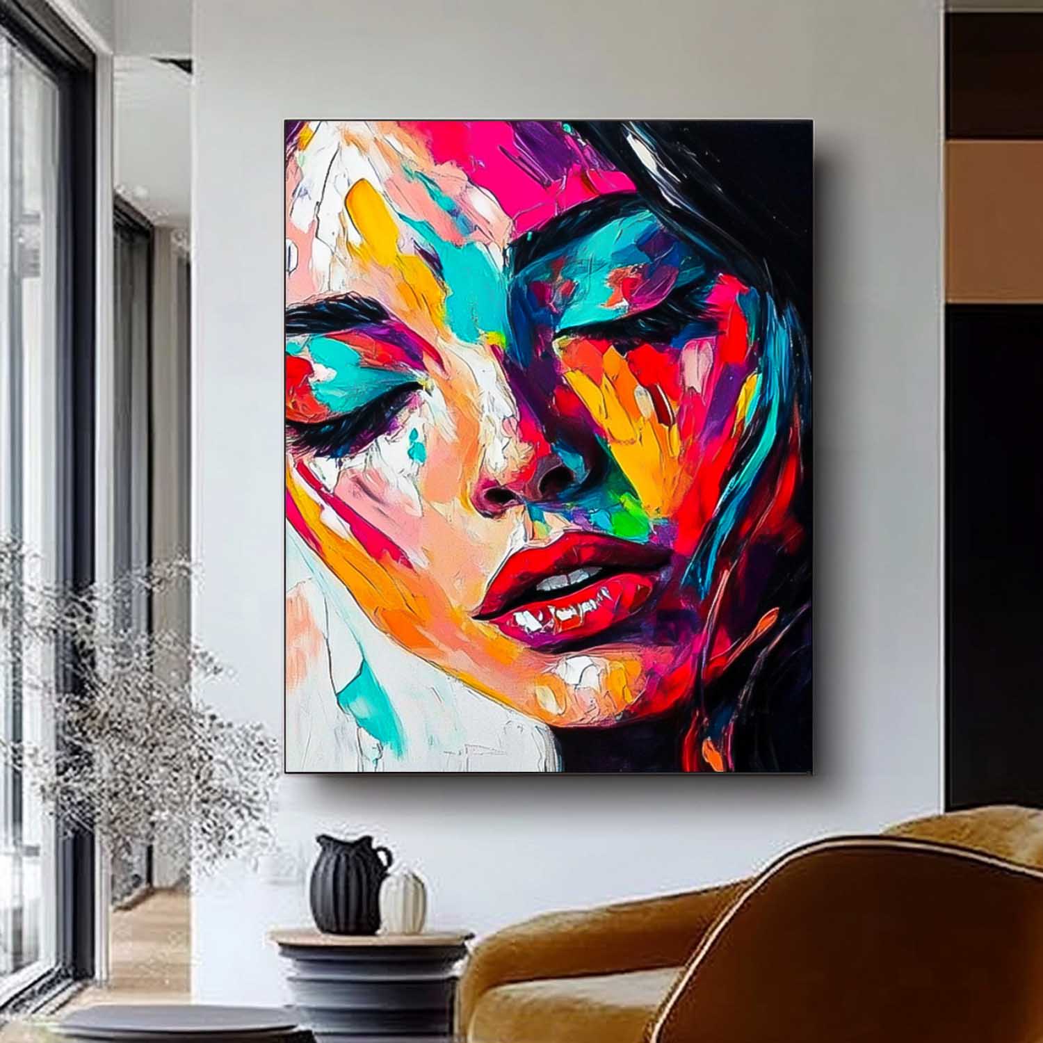 Wall Art People Neo-Pop Art Impasto