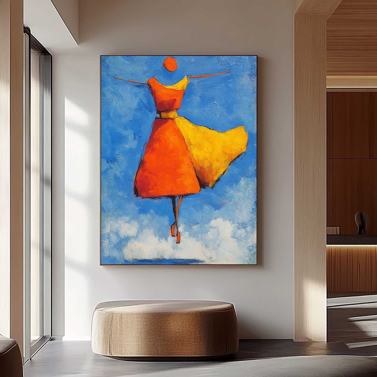 Wall Art People Impasto Dancing Aesthetic