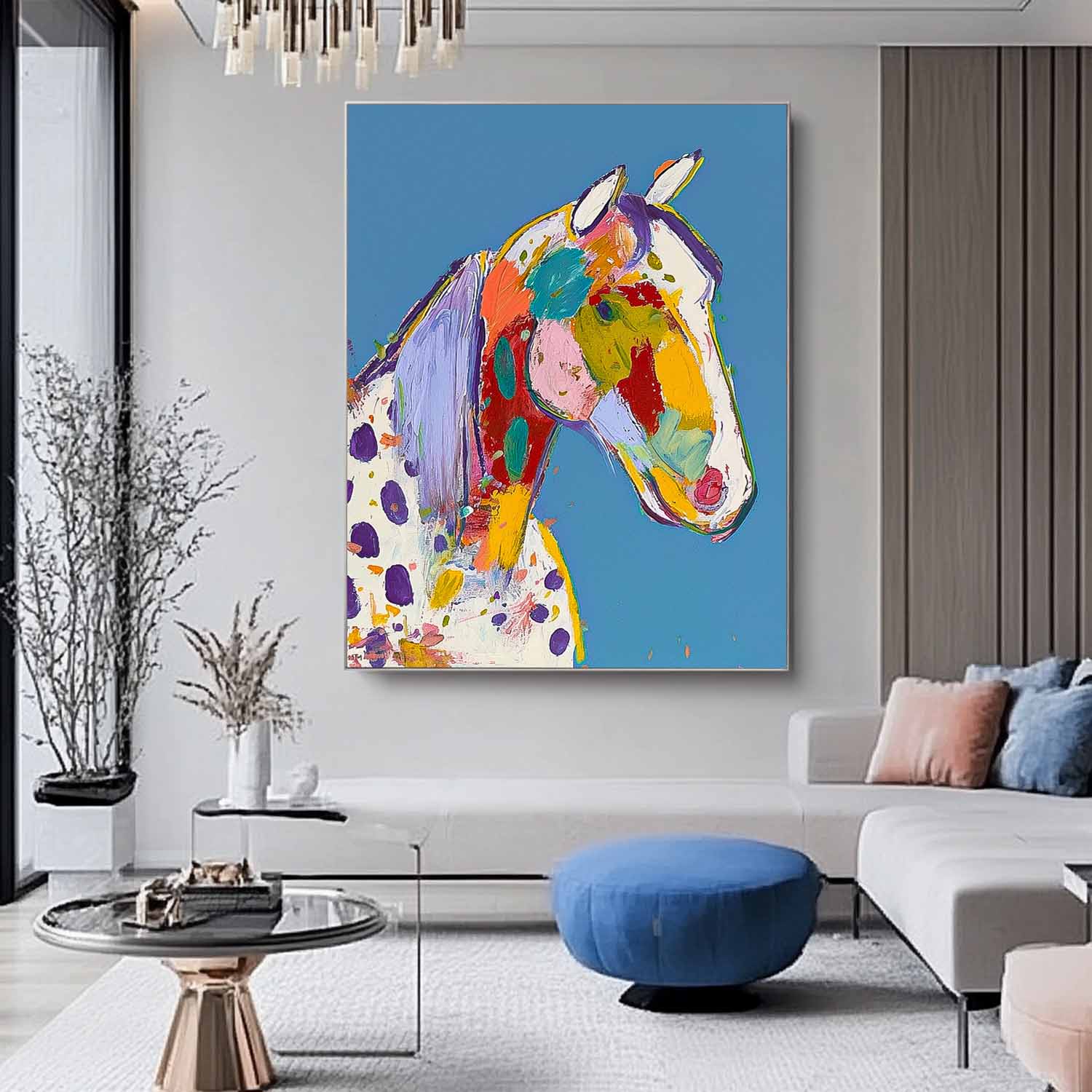 Wall Art Animal Vibrant Bold Modern Abstract
