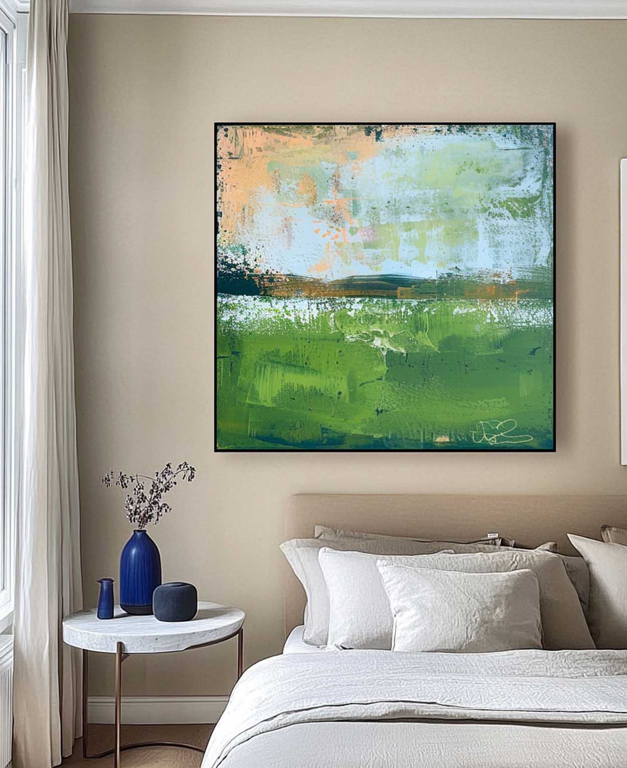 Wall Art Abstract Landscape Nature Vibrant Fresh