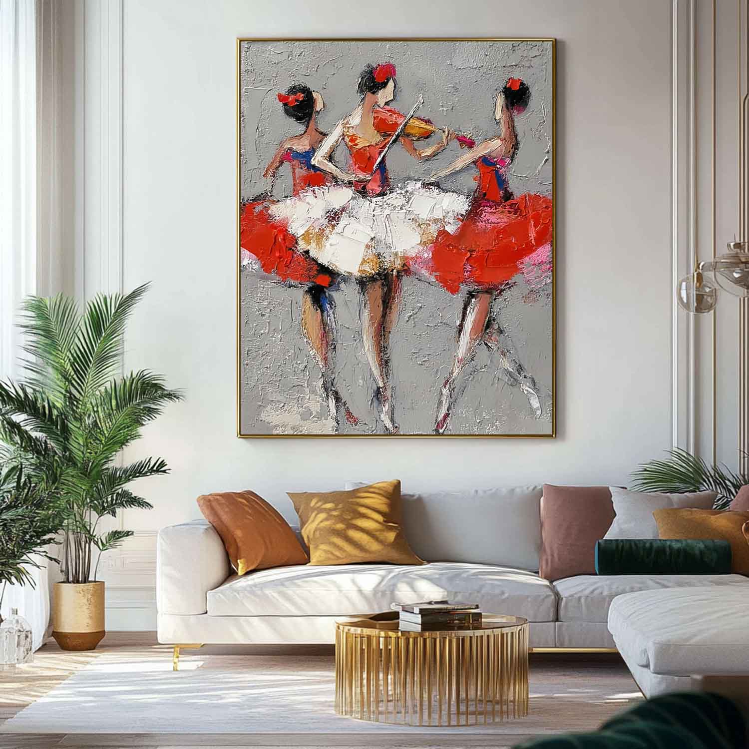Wall Art People Soft Feminine Ballet Performance