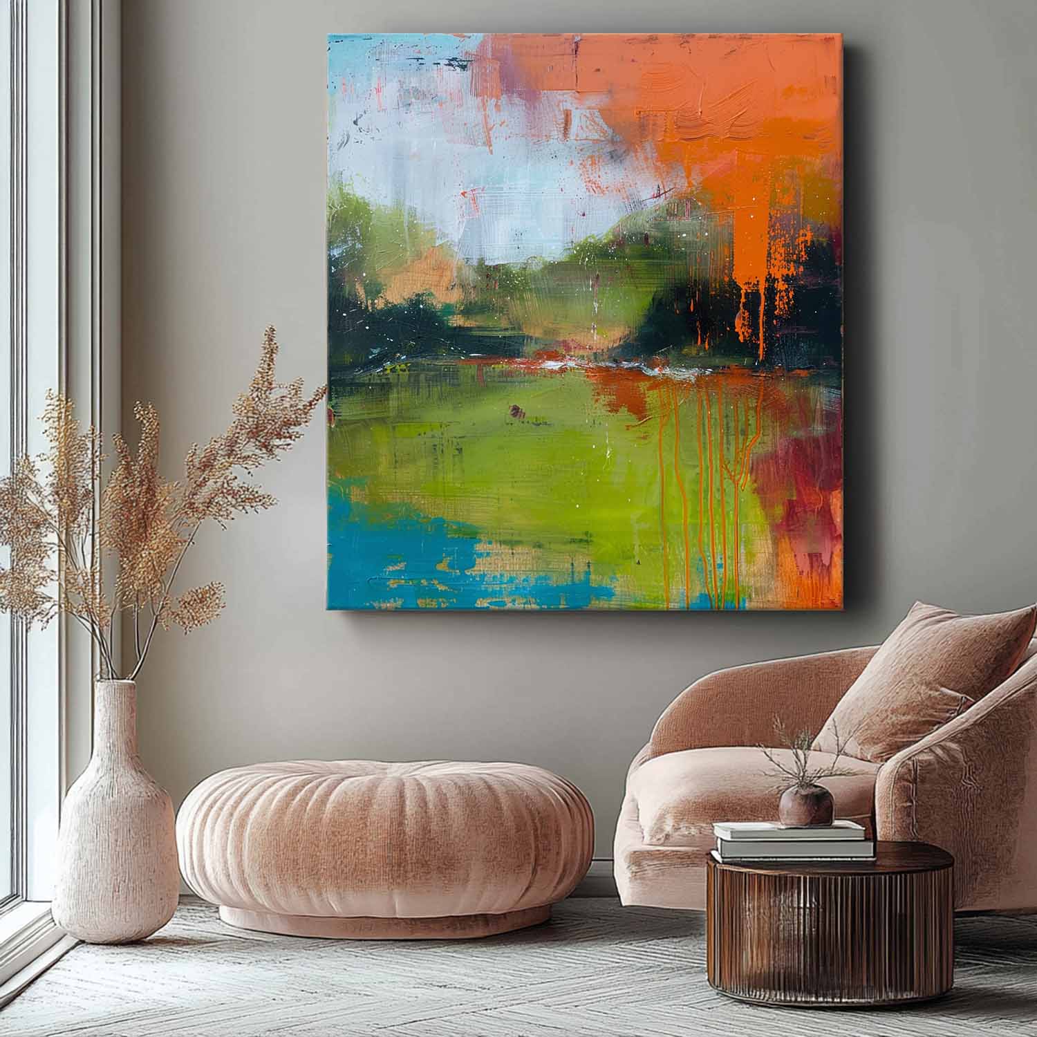 Wall Art Abstract Calm Healing Natural Landscape Oil Painting