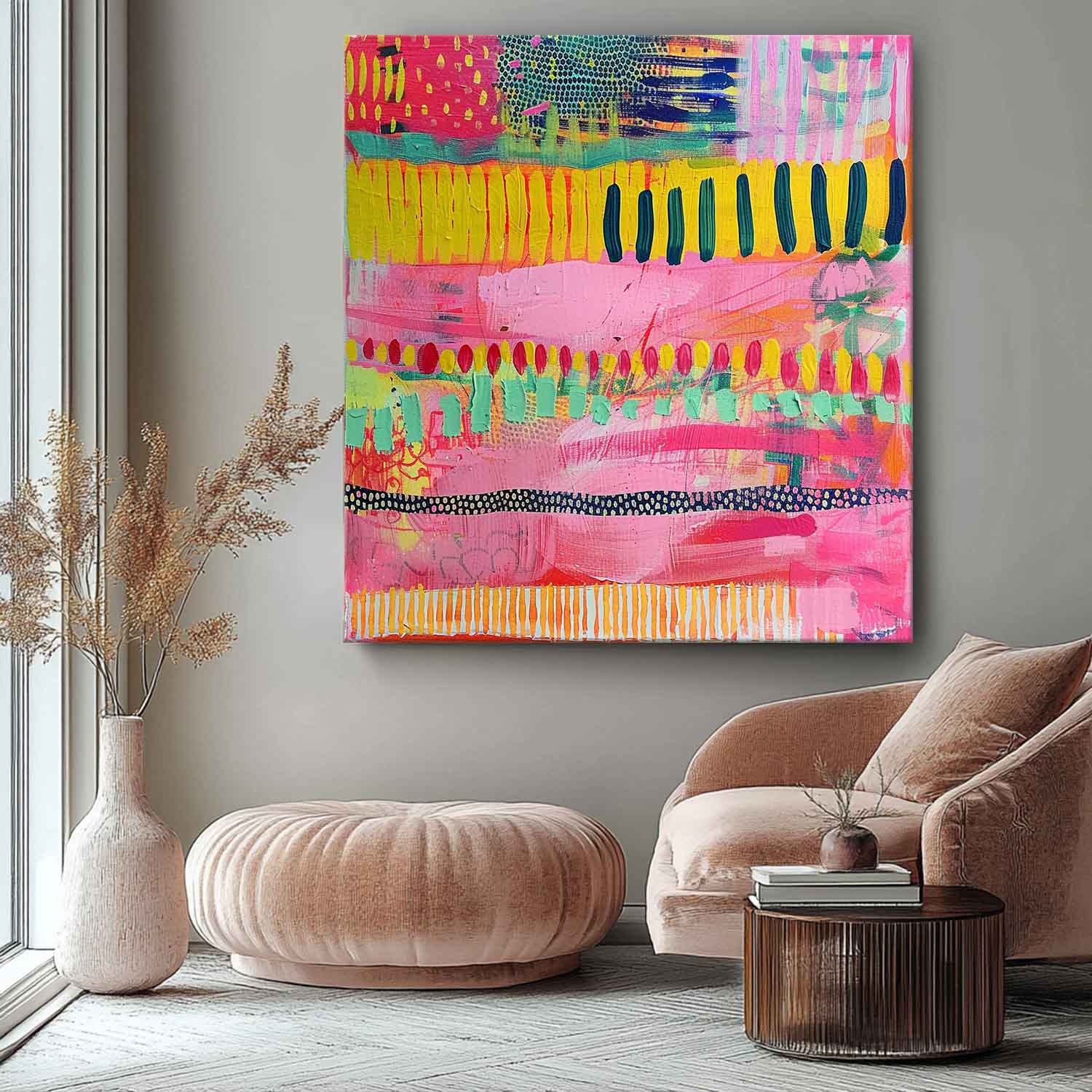 Wall Art Abstract Bohemian Maximalist Pop