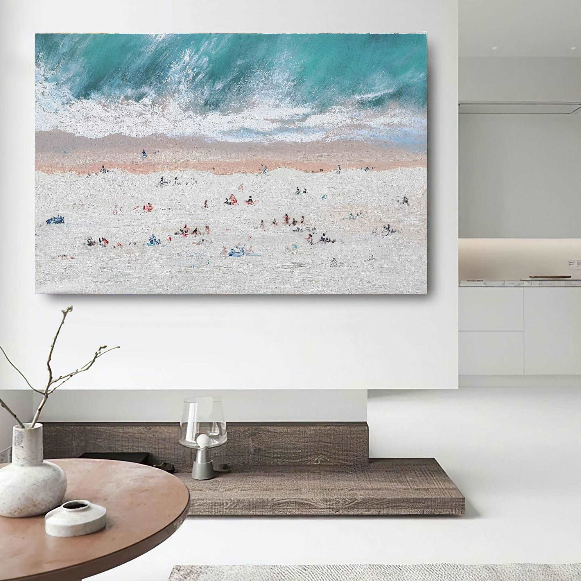 Abstract Coastal Painting ABSH57 - Neutralighting