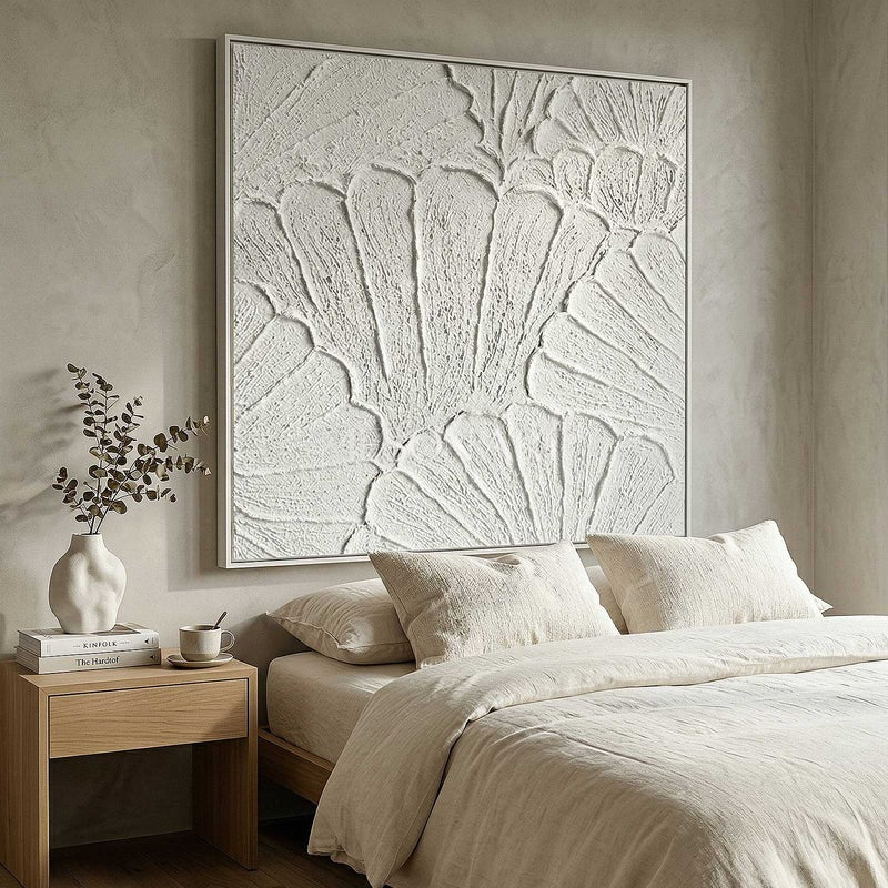 Wall Art Plaster Relief Serene Calm Modern