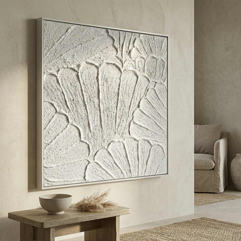 Wall Art Plaster Relief Serene Calm Modern