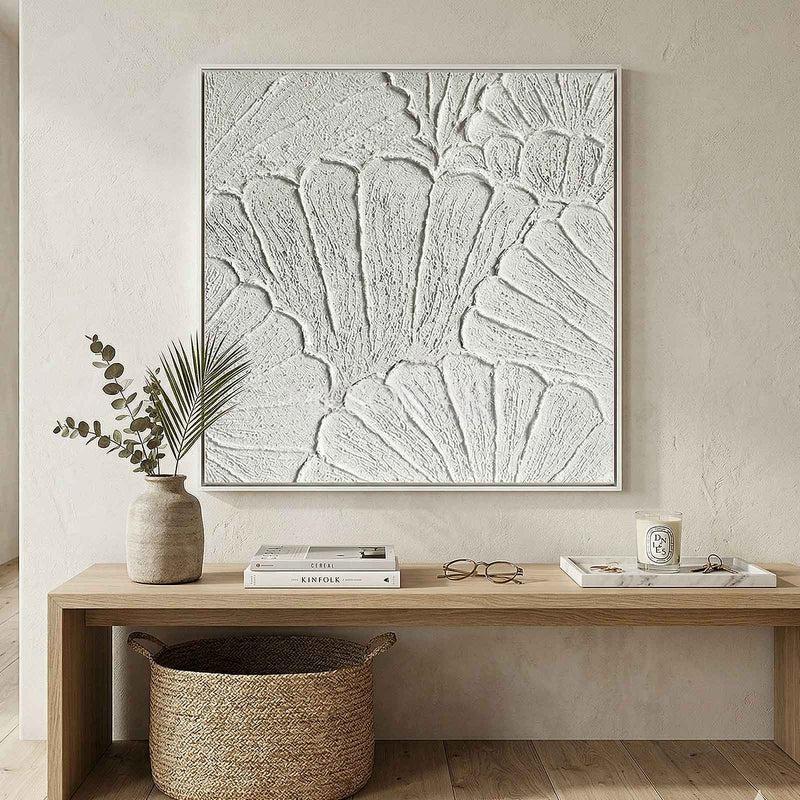 Wall Art Plaster Relief Serene Calm Modern