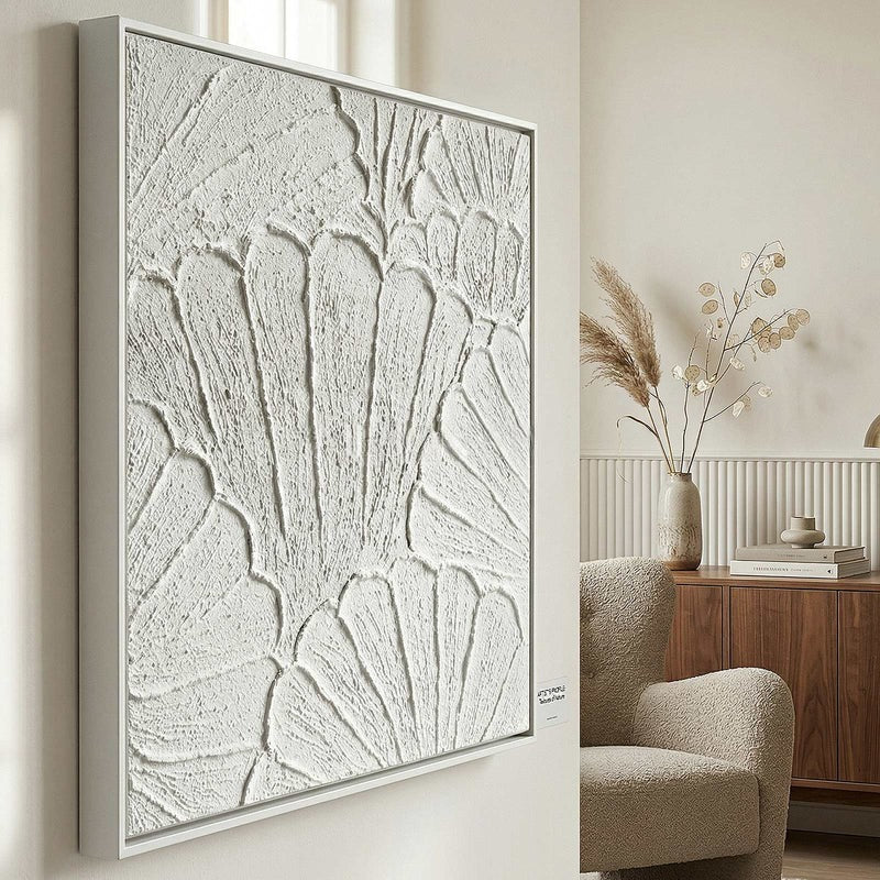 Wall Art Plaster Relief Serene Calm Modern