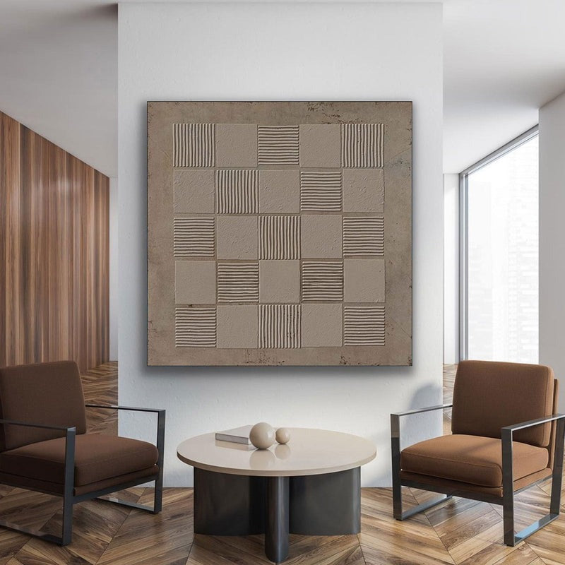 Wall Art Minimalist Grid Stripes Abstract