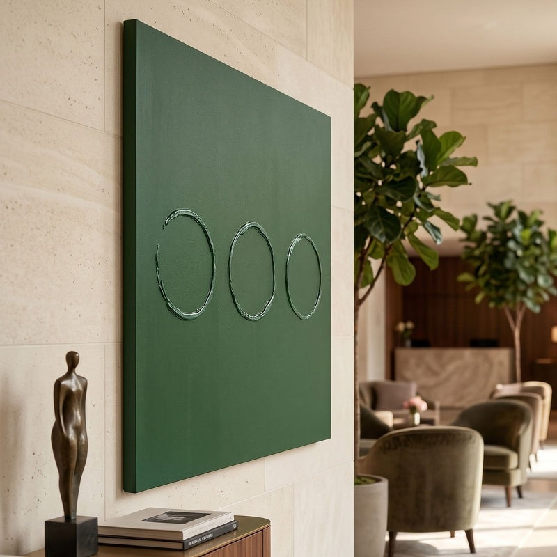 Wall Art Minimalist Circle Relief Painting