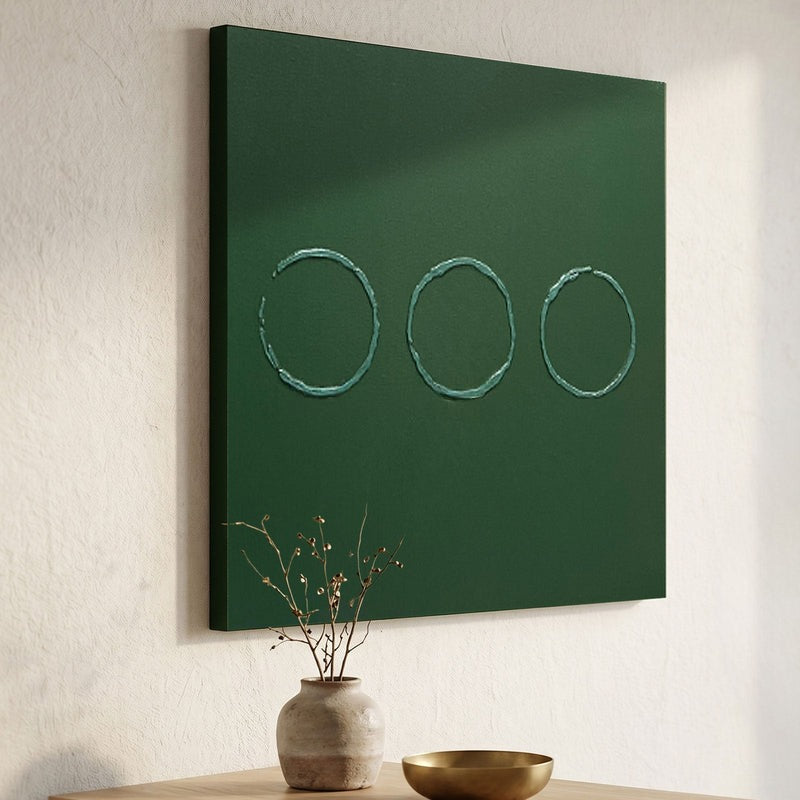 Wall Art Minimalist Circle Relief Painting