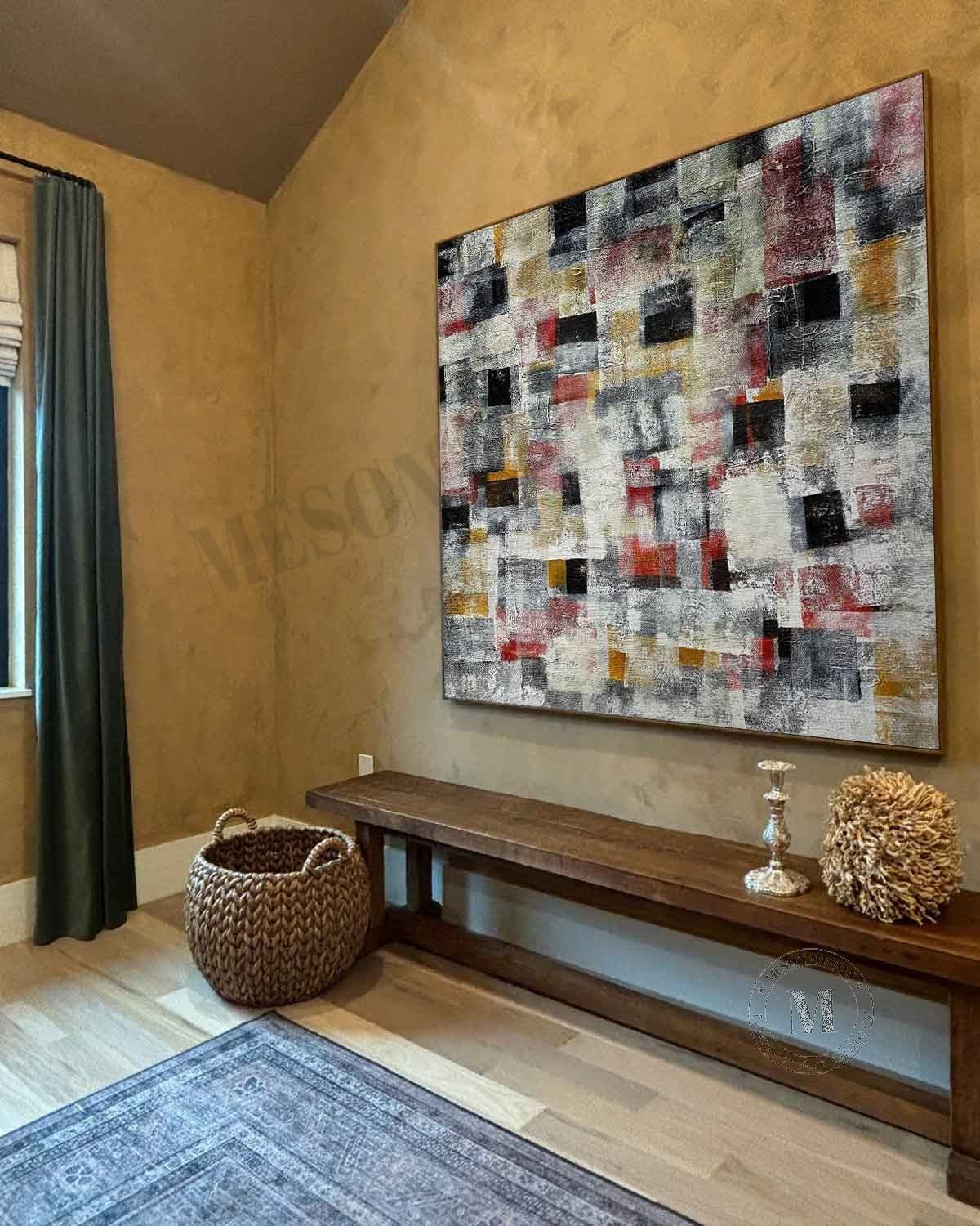 Wall art Abstract Geometric Block Color