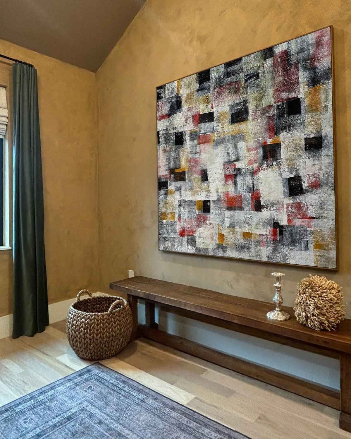 Wall art Abstract Geometric Block Color