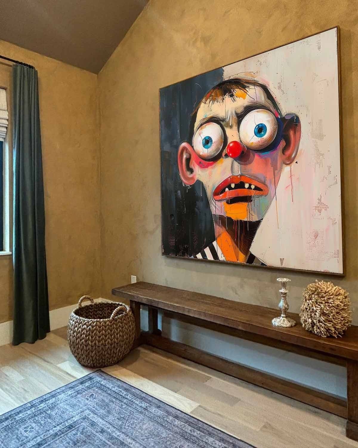 Wall Art Square Cubist Portrait Geometric