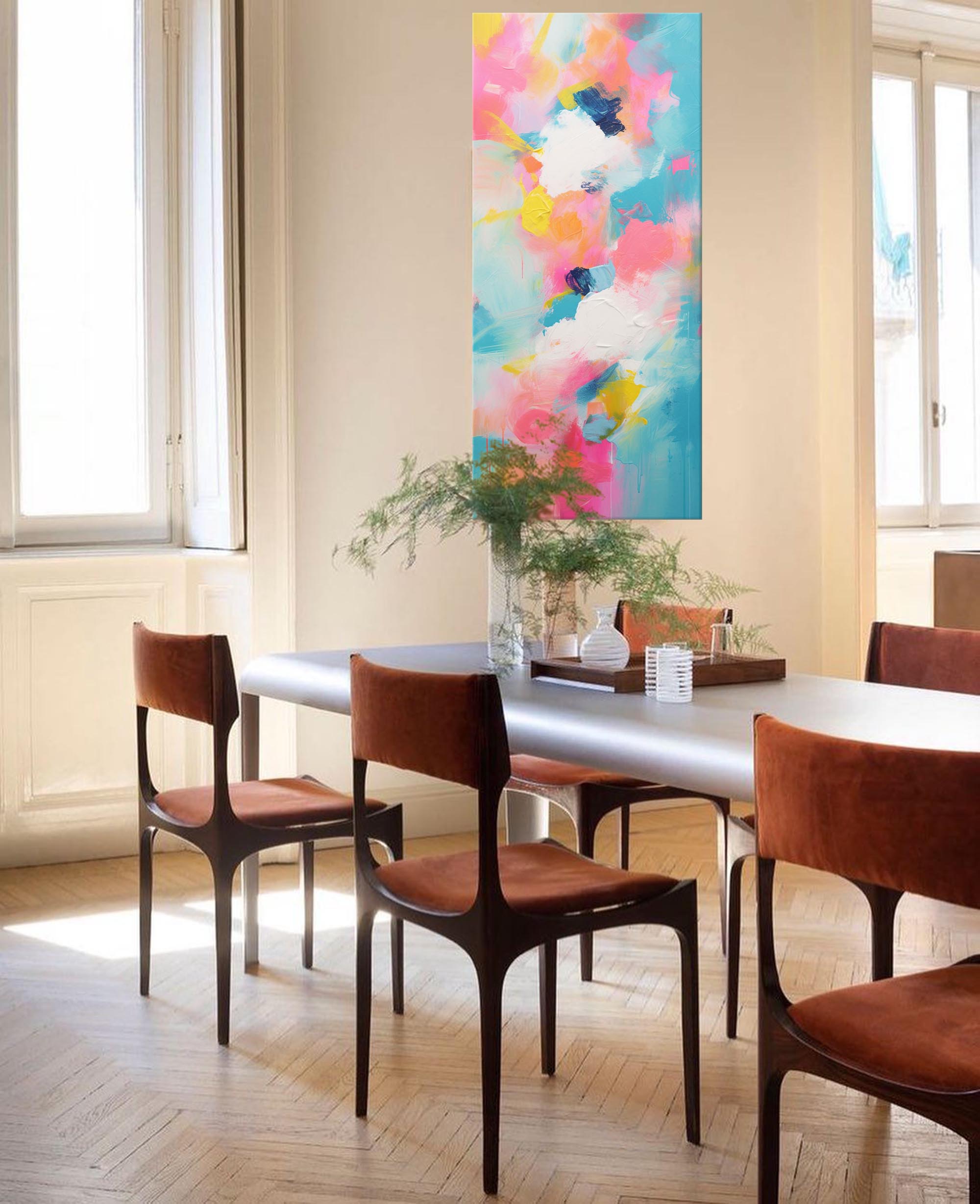 Wall Art Abstract Edgy Modern Tropical