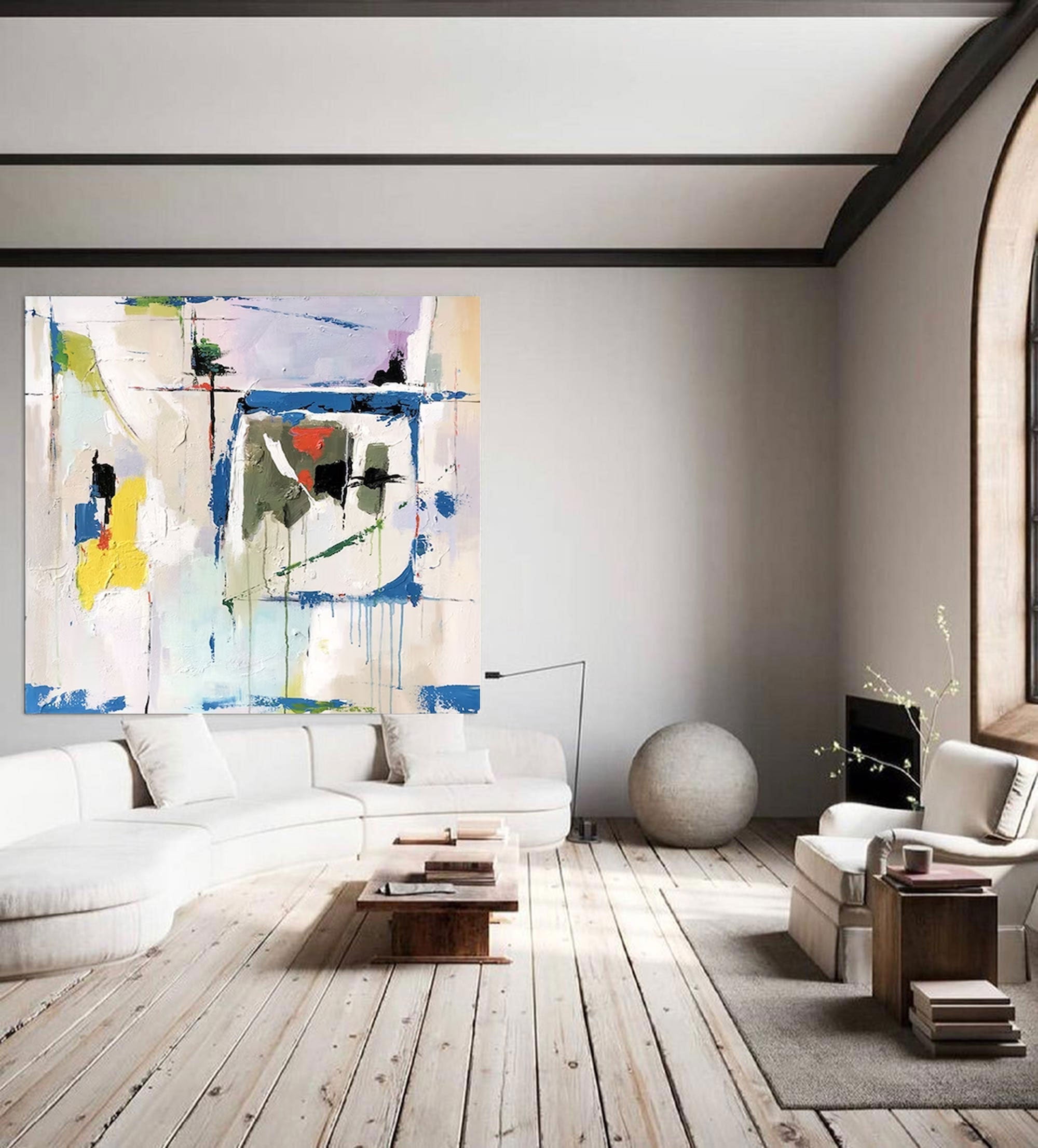 Abstract Canvas Art AB073 - Neutralighting