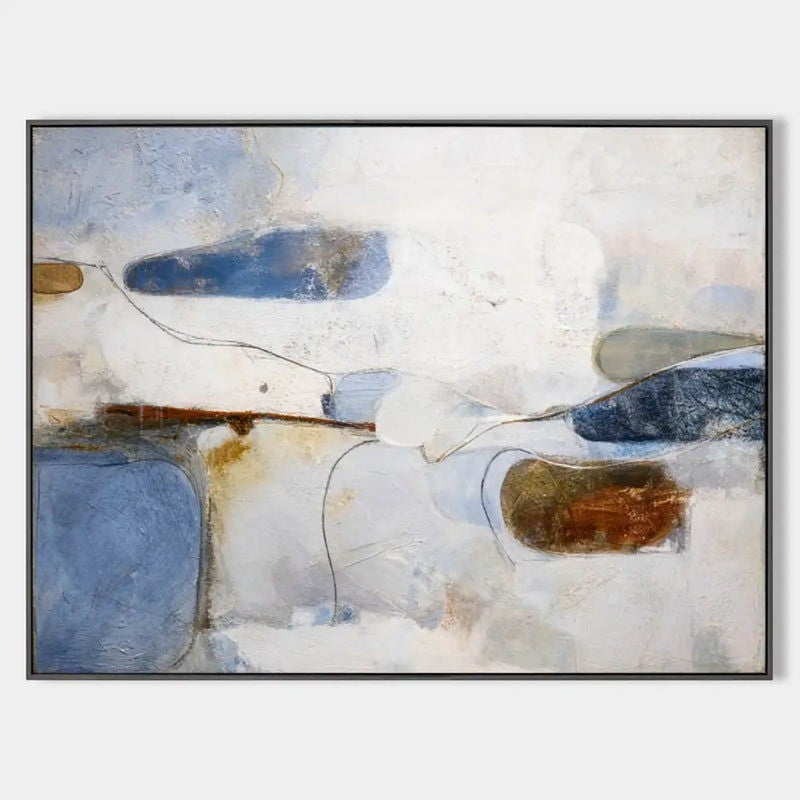 Blue Beige Abstract Painting