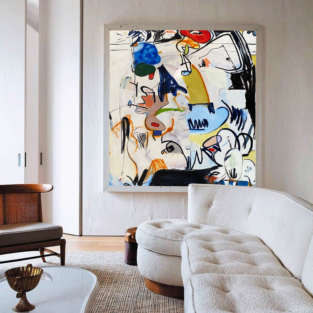 Expressionist Vibrant Colorful Gestural Wall Art