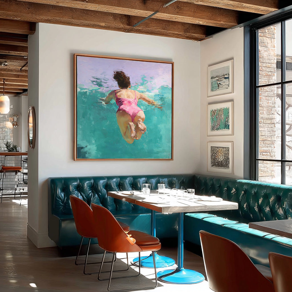 Wall Art People Impressionist Underwater