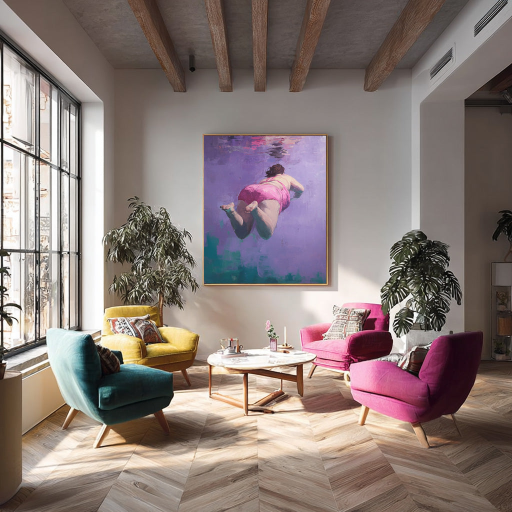 Wall Art Soft People Lyrical Abstract Underwater