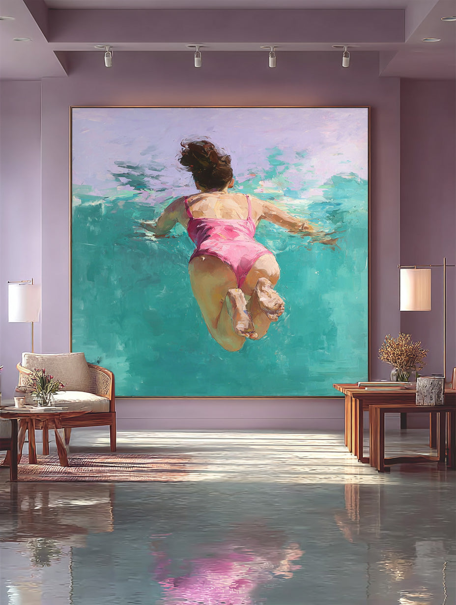 Wall Art People Impressionist Underwater